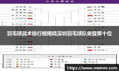 羽毛球战术排行榜揭晓深圳羽毛球队荣登第十位